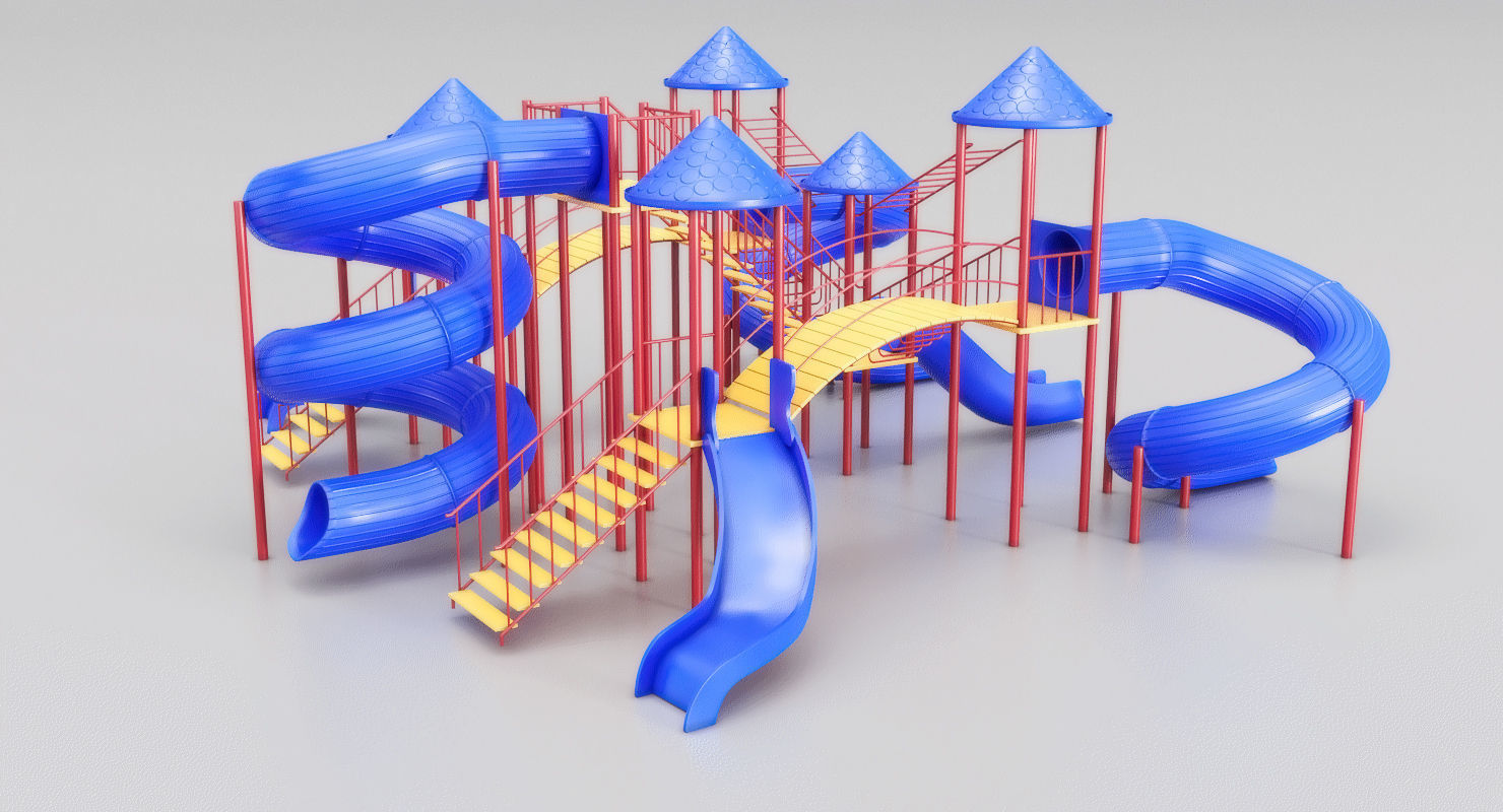Giant childrens slides 3D model_5