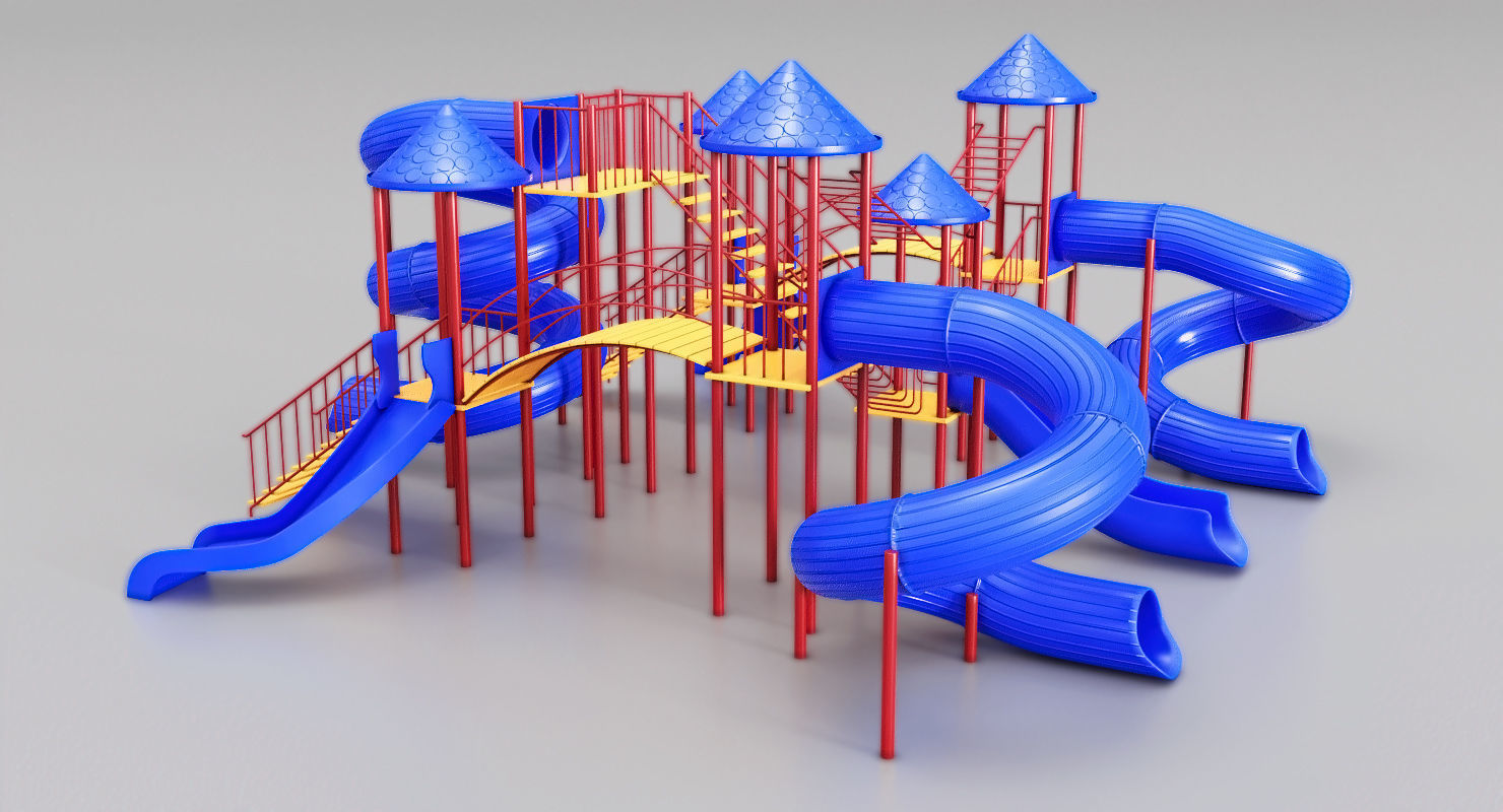 Giant childrens slides 3D model_4