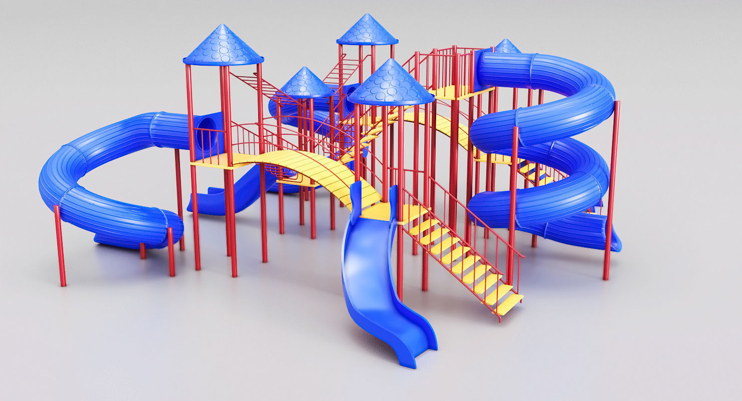 Giant childrens slides 3D model_3