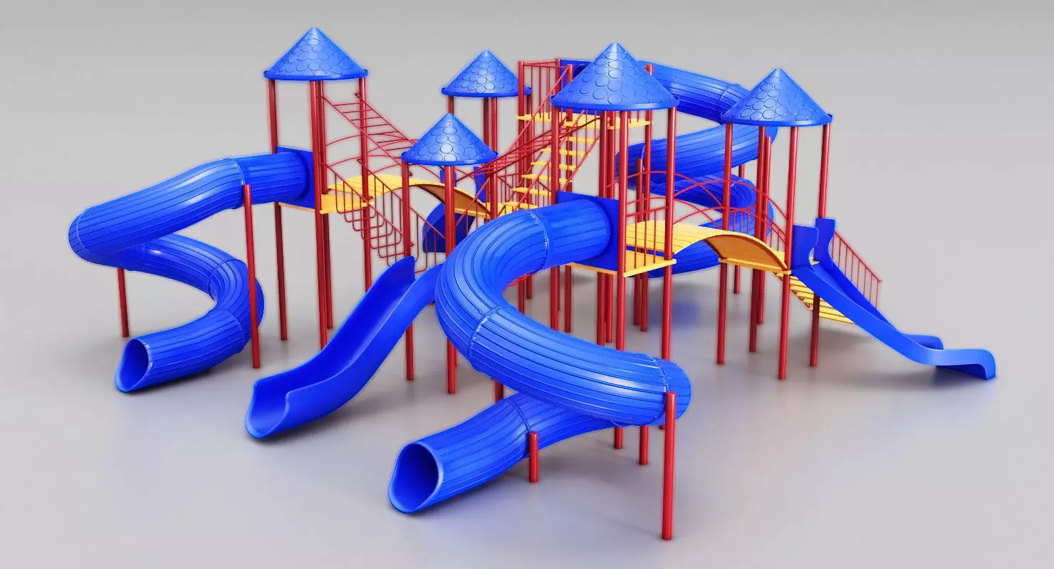 Giant childrens slides 3D model_0