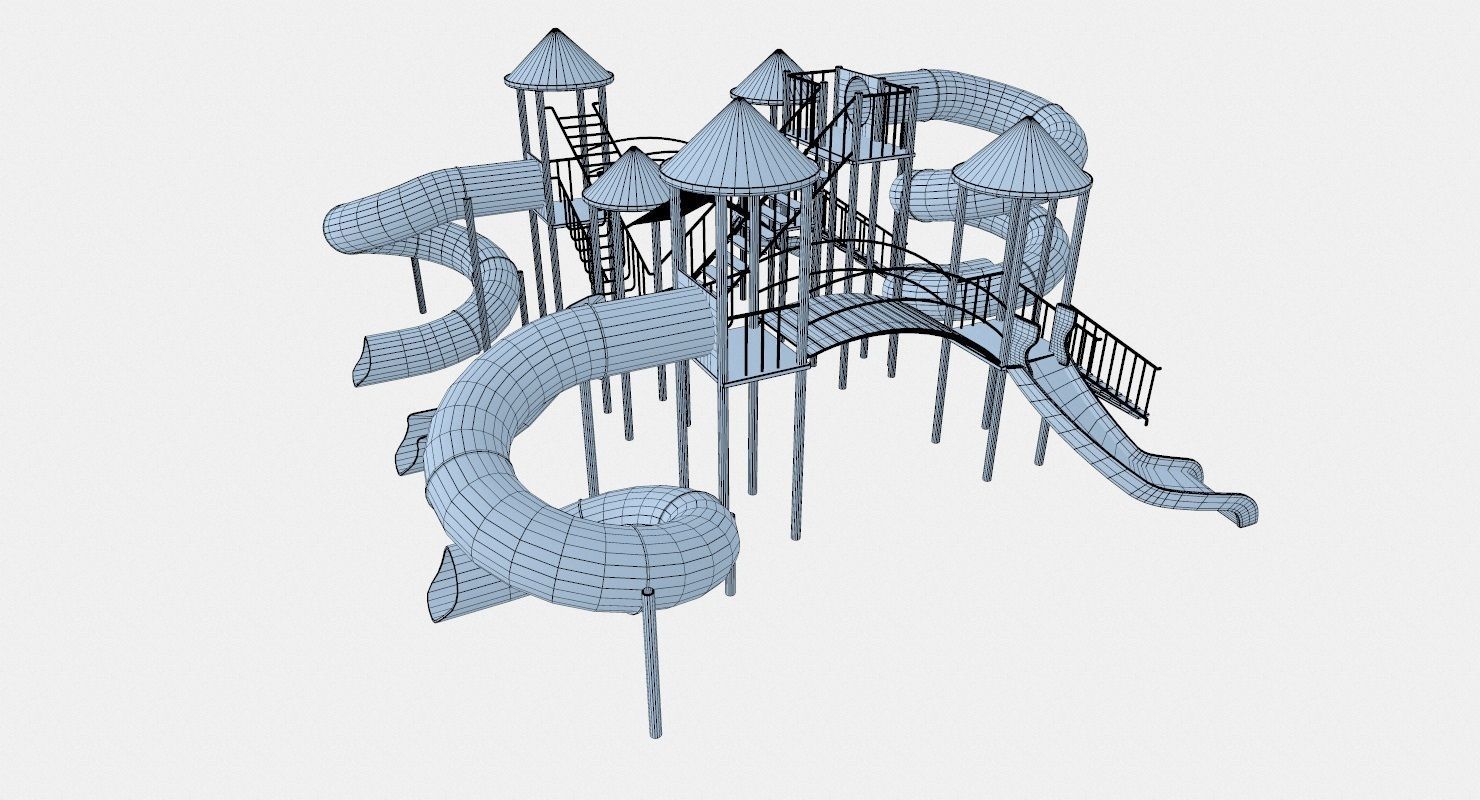 Giant childrens slides 3D model_9