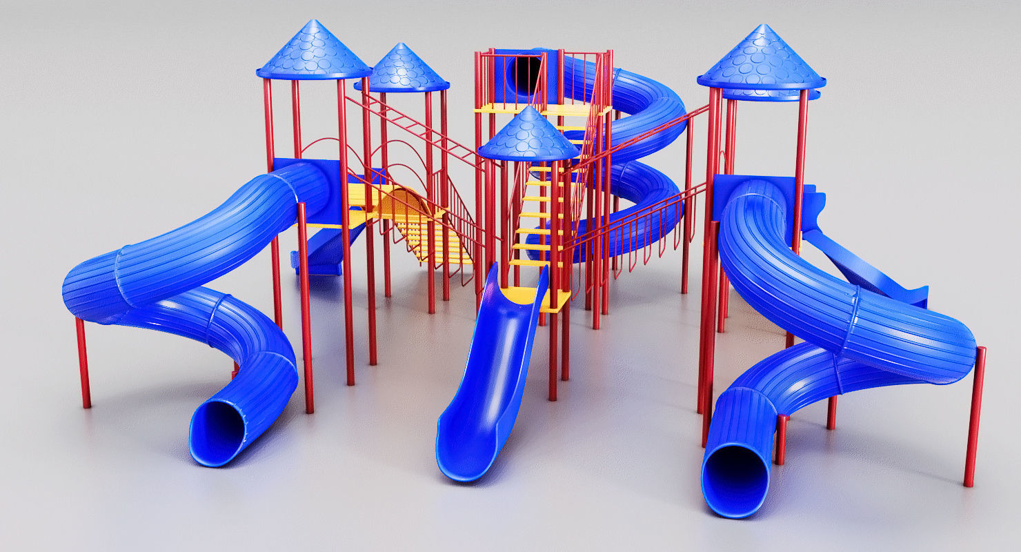 Giant childrens slides 3D model_2