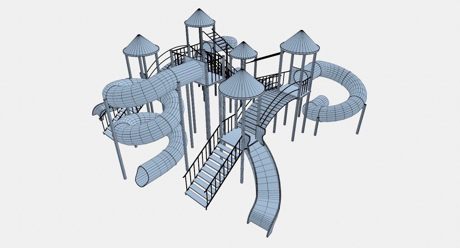 Giant childrens slides 3D model_11