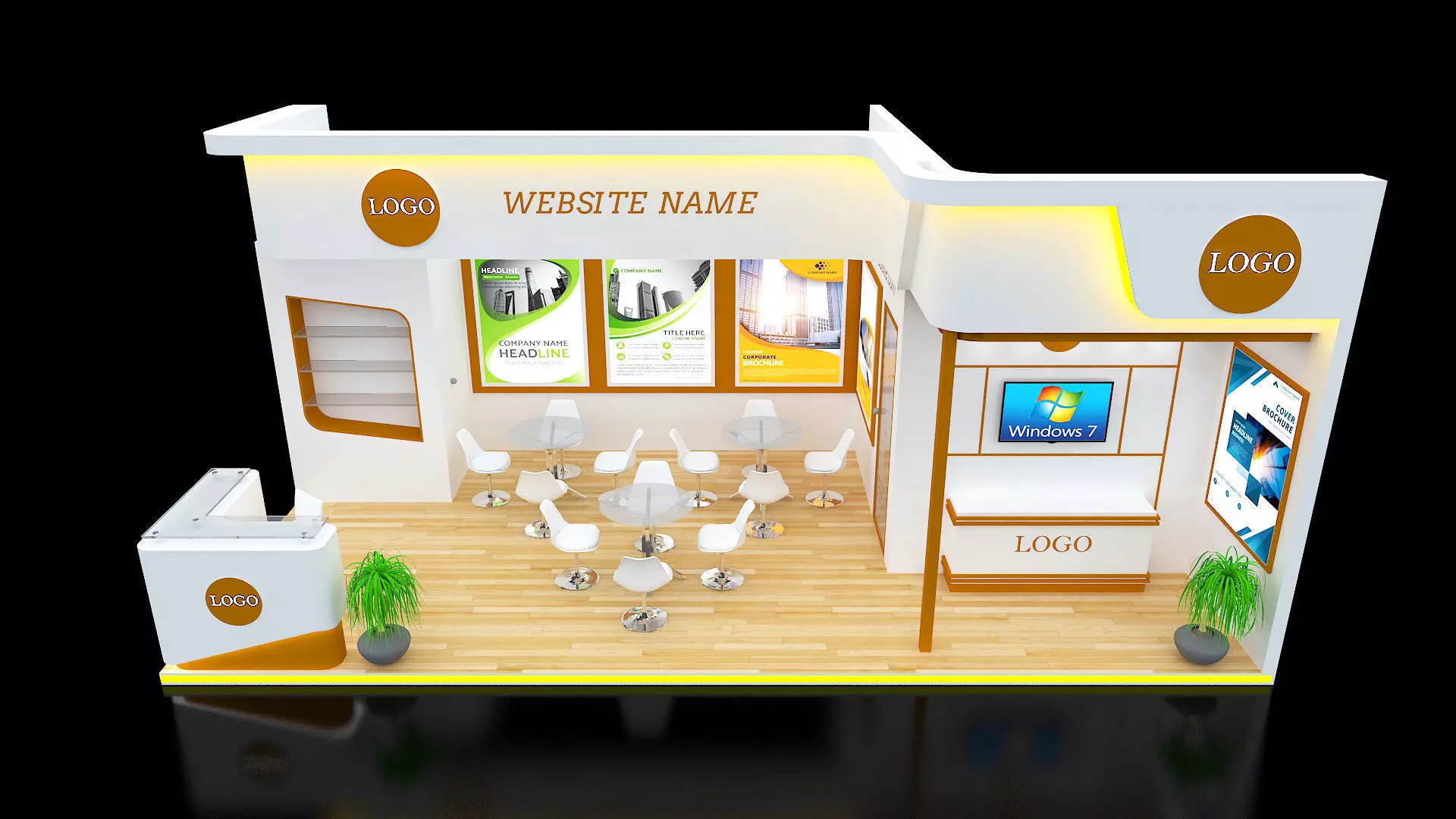 Exhibition Stall Design 3D model_0