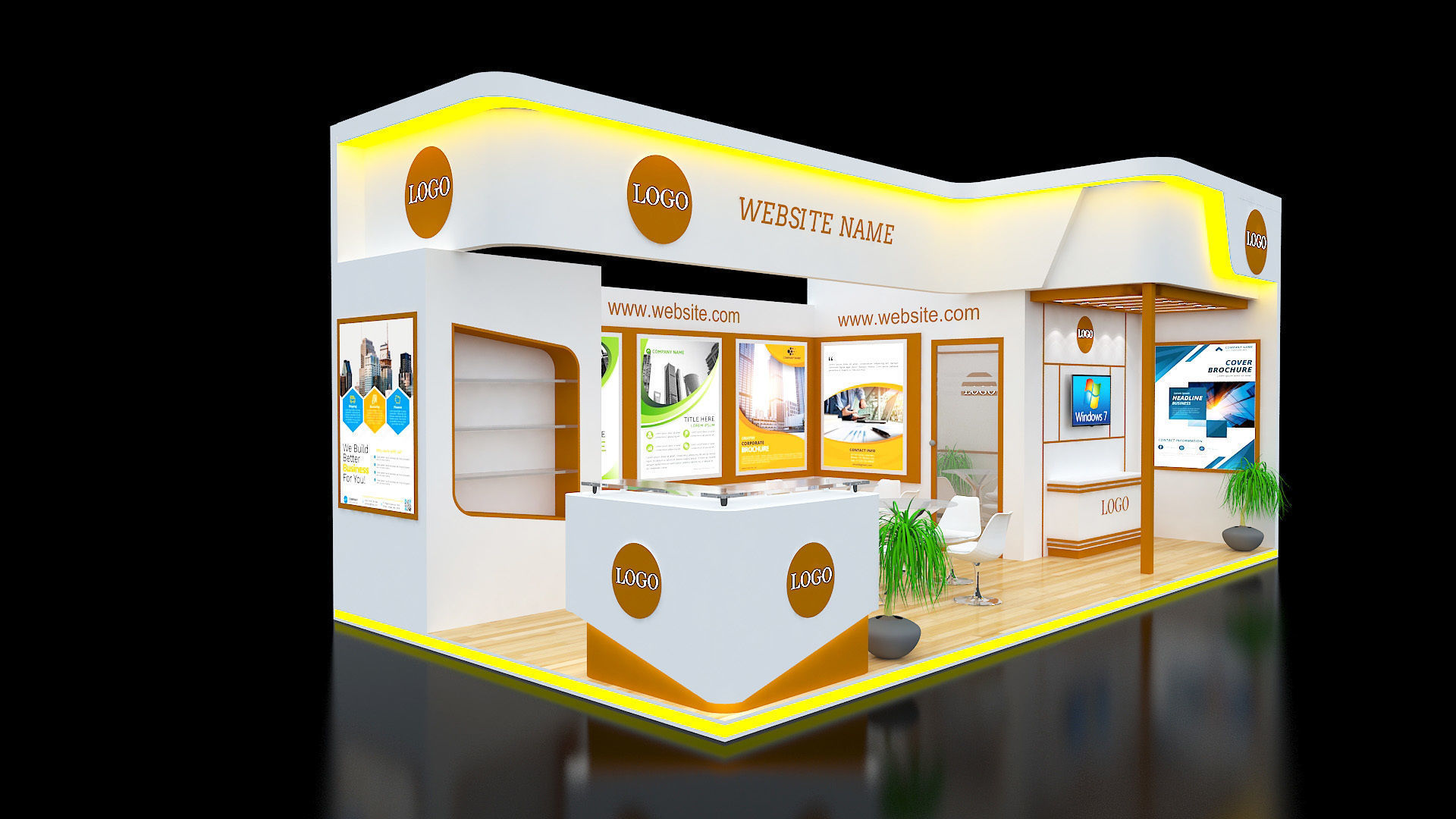 Exhibition Stall Design 3D model_1