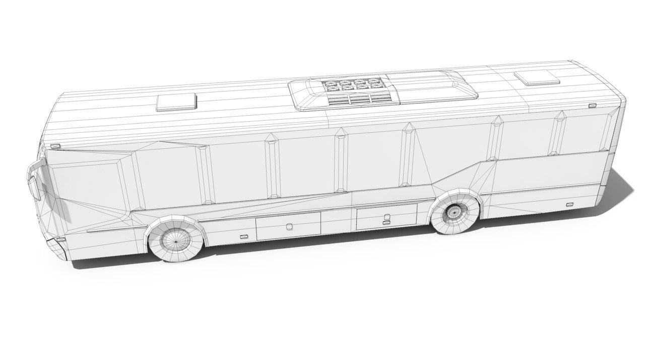 Urban Bus Low-poly 3D model_4