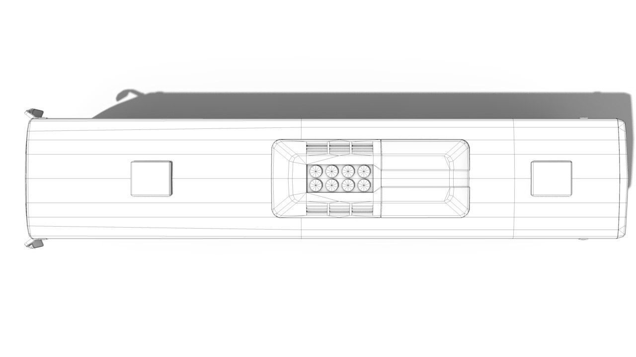 Urban Bus Low-poly 3D model_6