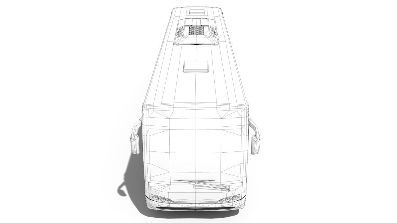 Urban Bus Low-poly 3D model_5