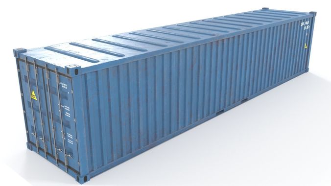 Container 40ft low poly PBR Low-poly 3D model