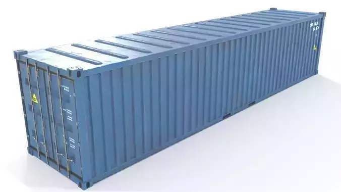 Container 40ft low poly PBR Low-poly 3D model