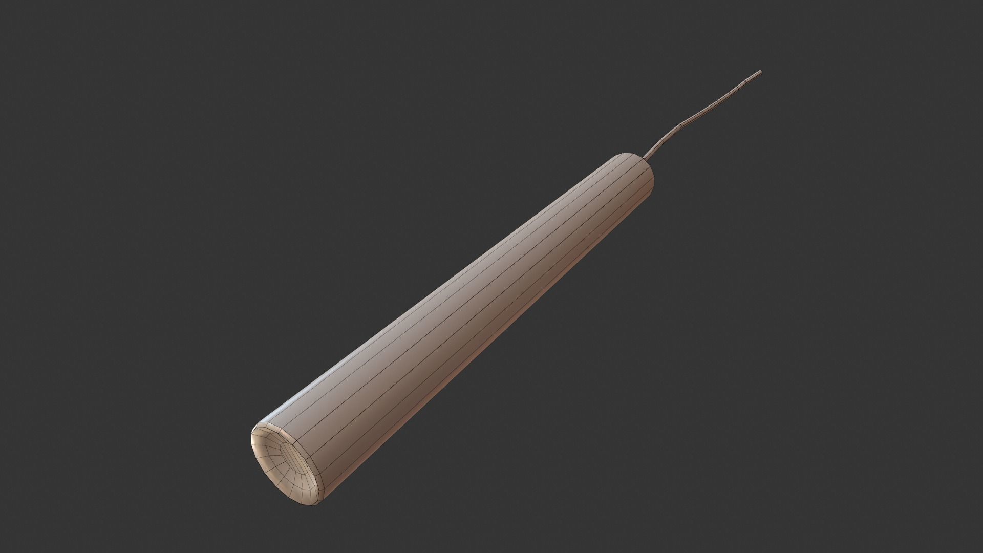Single Dynamite PBR Low-poly 3D model_5