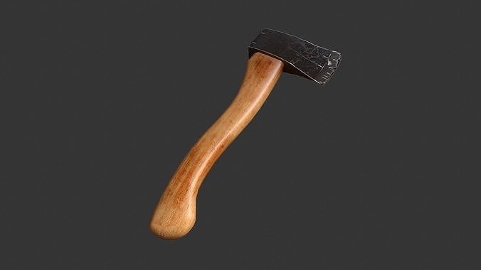Used Hand Axe PBR Low-poly 3D model