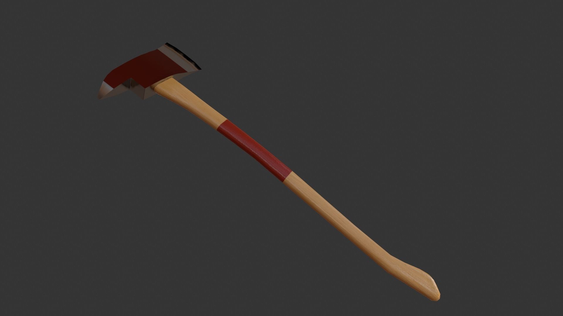 Firemans Axe PBR Low-poly 3D model_1