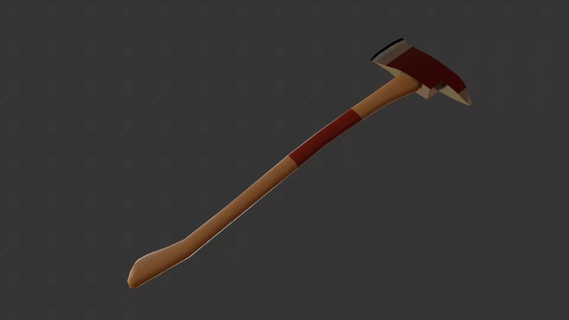 Firemans Axe PBR Low-poly 3D model_0