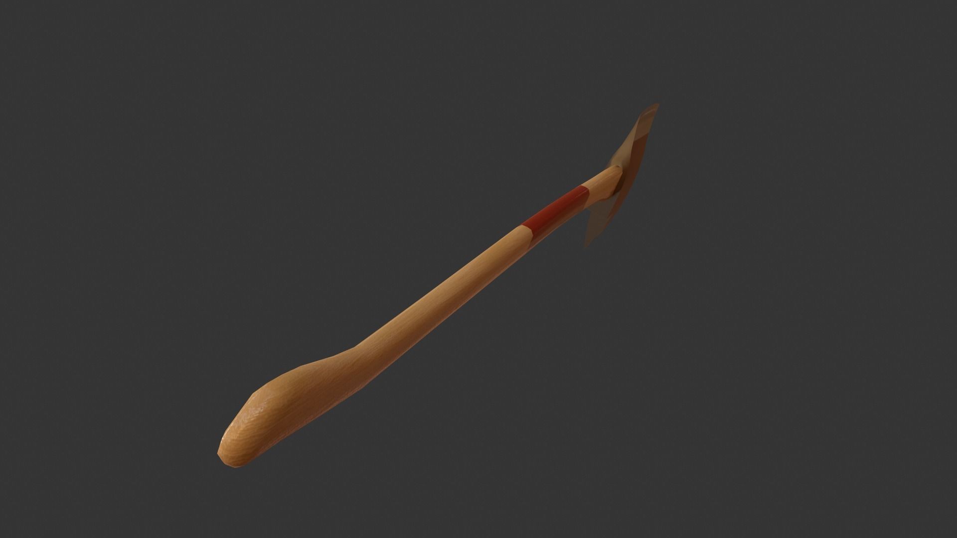 Firemans Axe PBR Low-poly 3D model_2