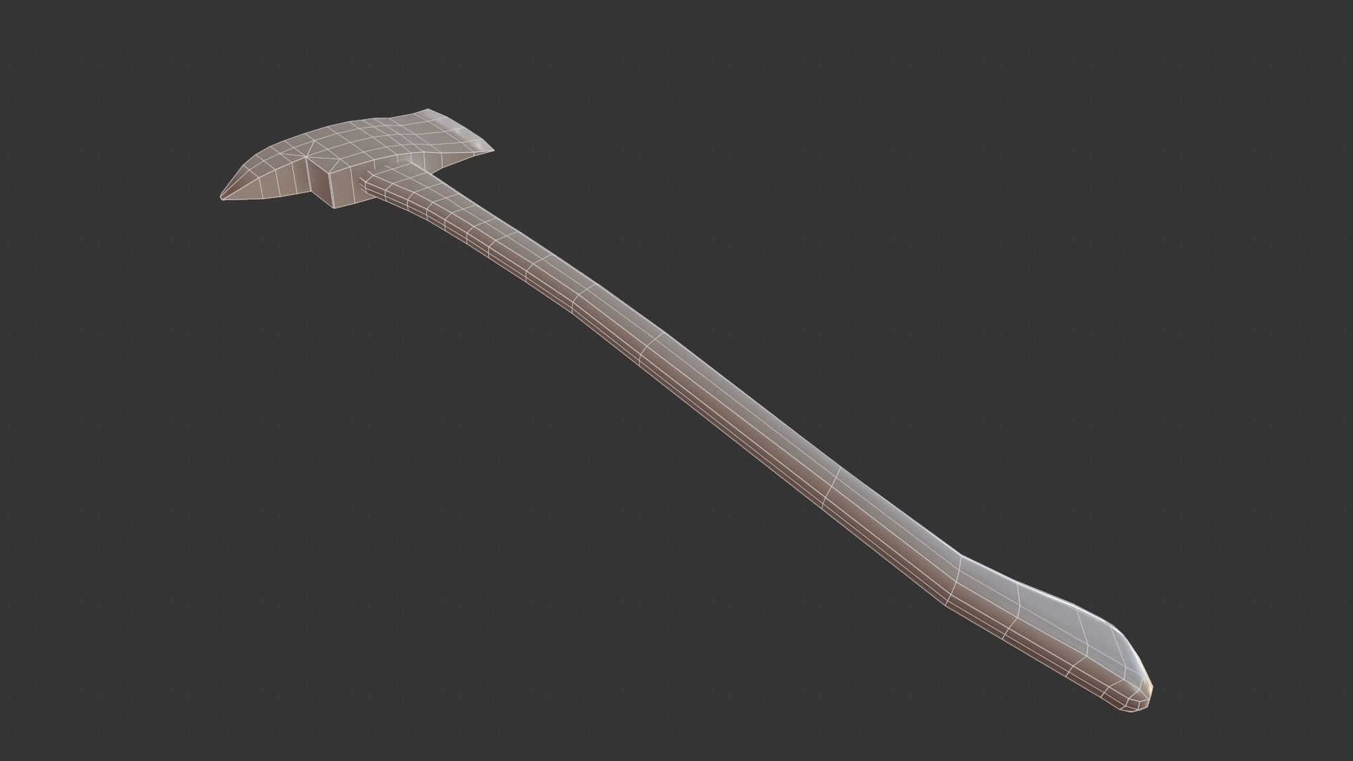 Firemans Axe PBR Low-poly 3D model_4