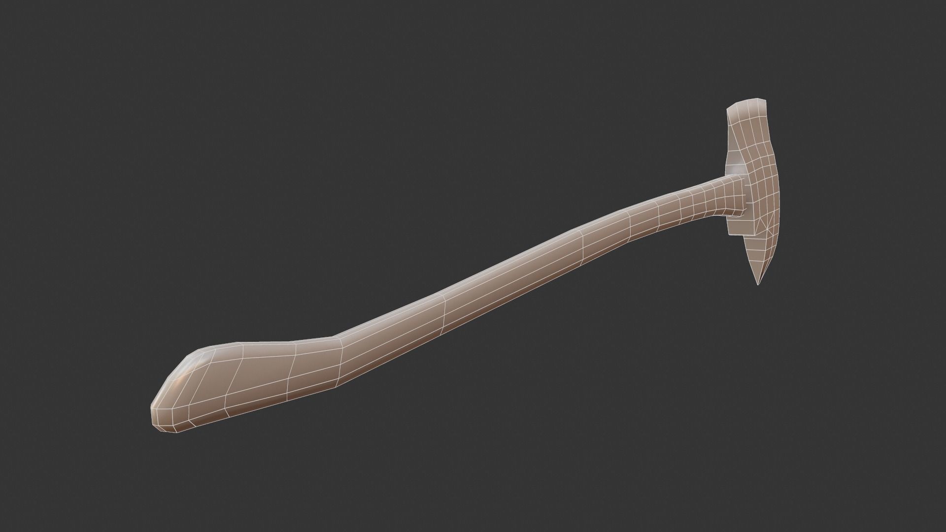 Firemans Axe PBR Low-poly 3D model_5