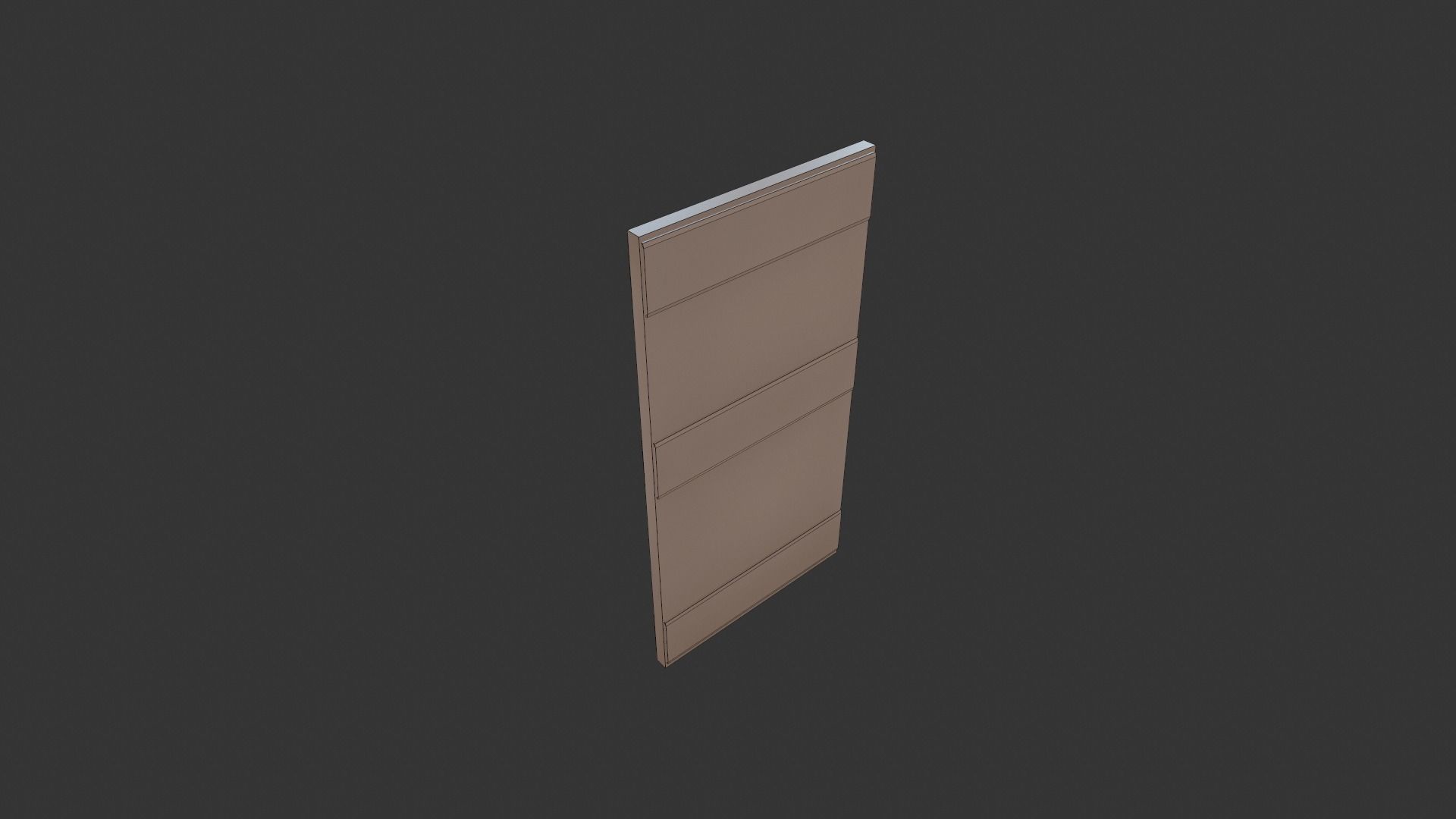 Wooden Door PBR Low-poly 3D model_4