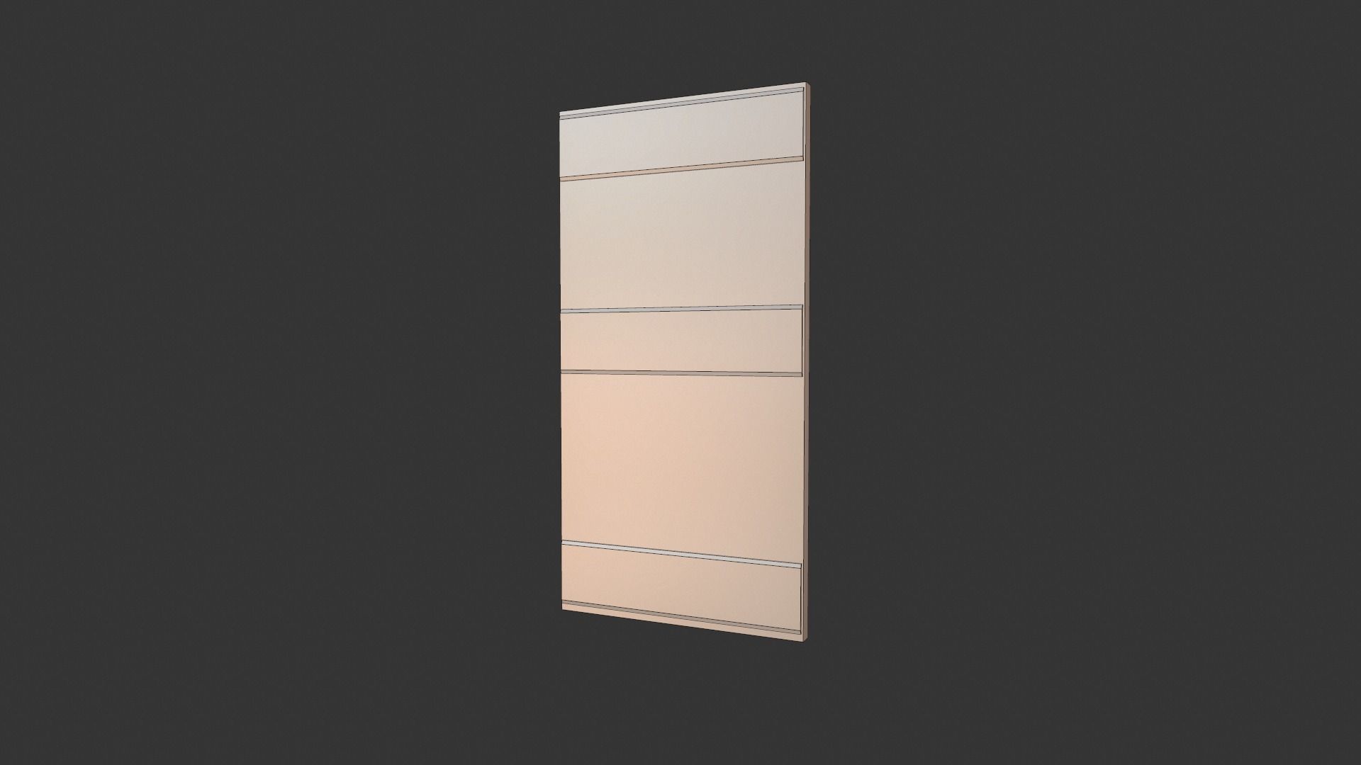 Wooden Door PBR Low-poly 3D model_6
