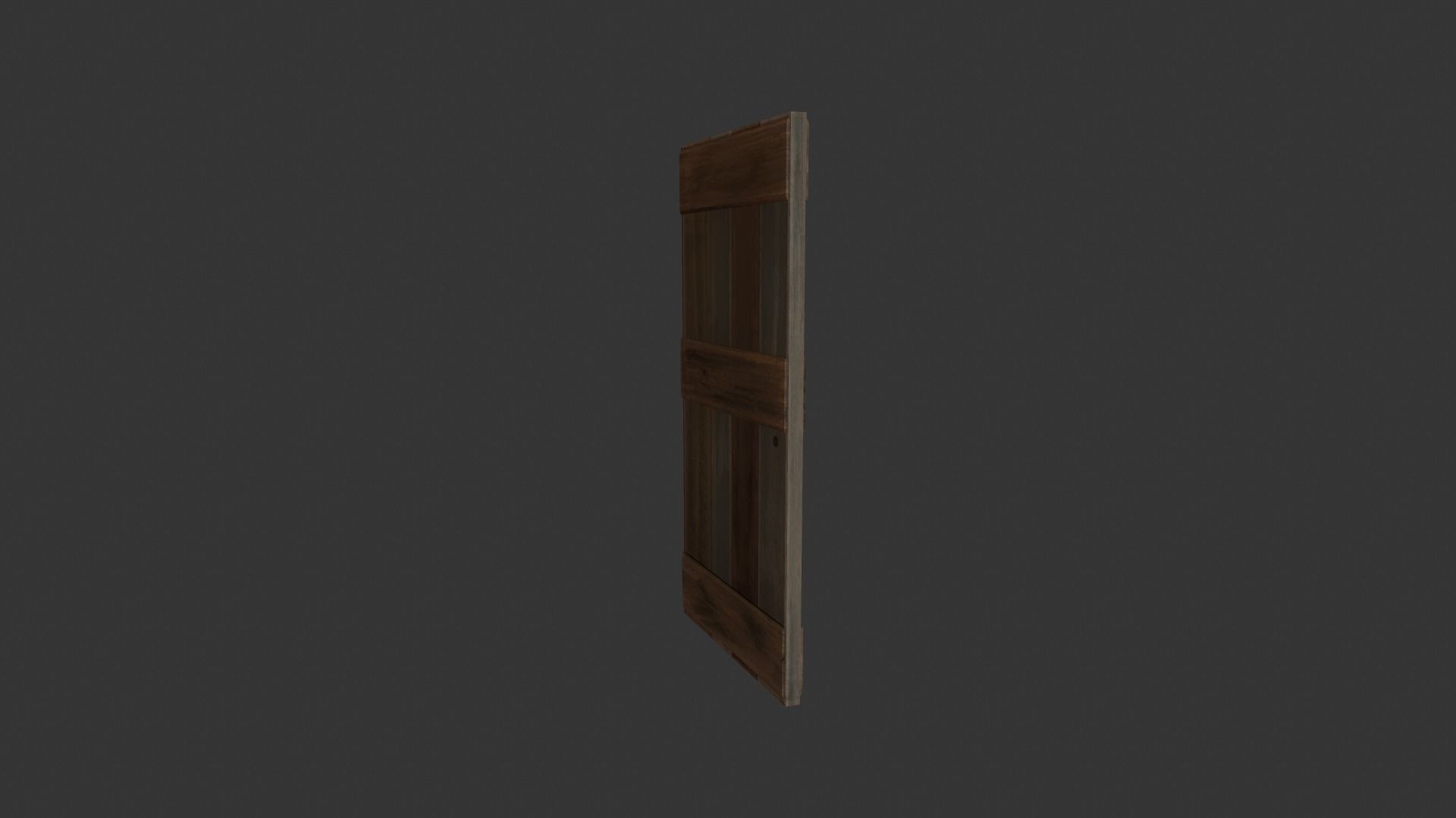 Wooden Door PBR Low-poly 3D model_3
