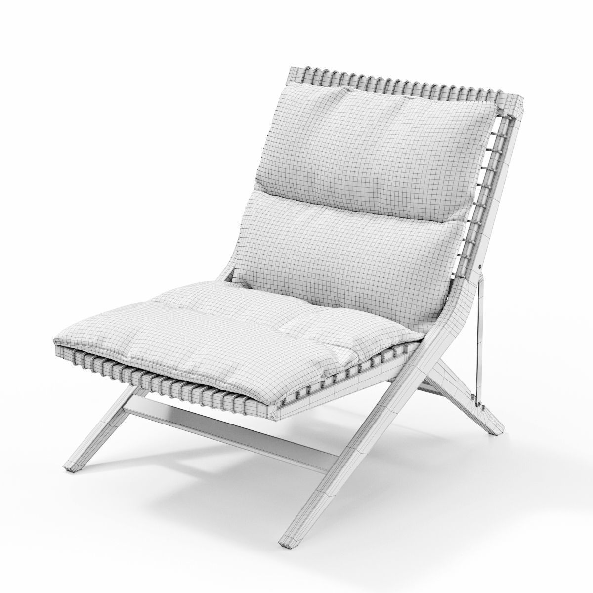 Unopiu Synthesis folding deckchair 3D model_4