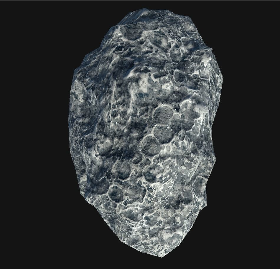 asteroid v4  Low-poly 3D model_4