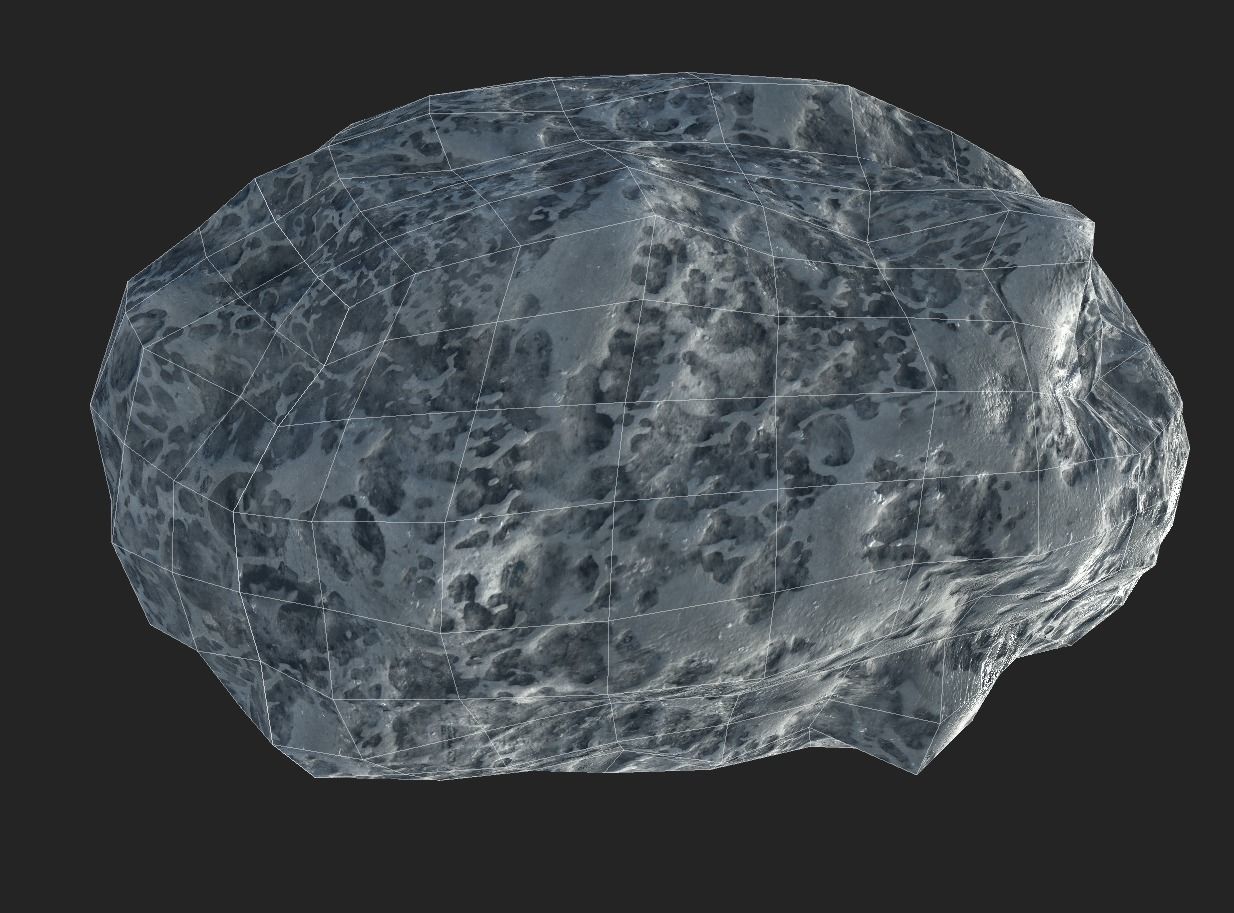 asteroid v4  Low-poly 3D model_6