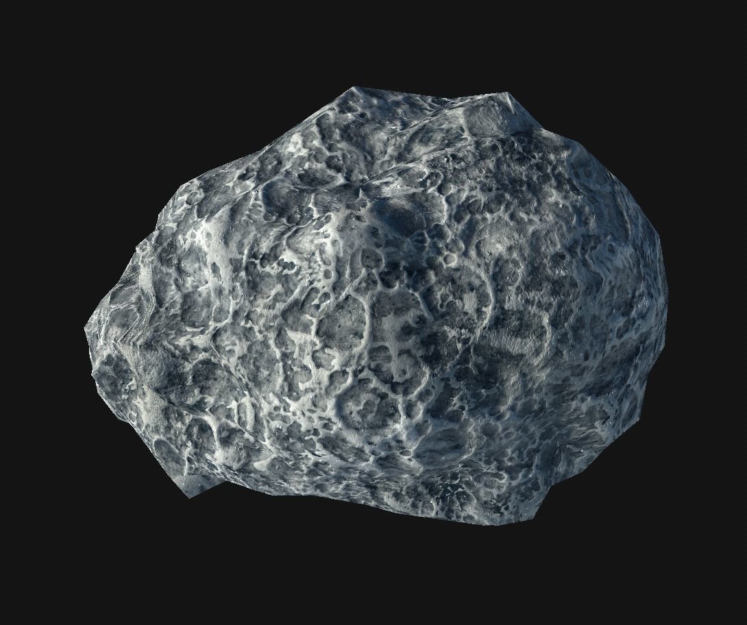 asteroid v4  Low-poly 3D model_1