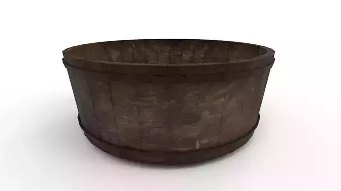 Medieval wooden washing tub 