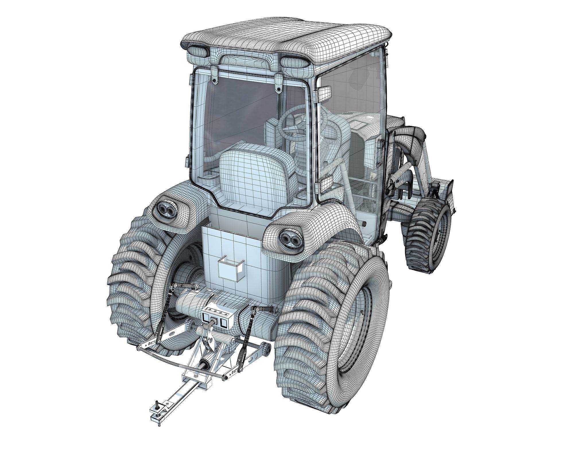 Compact Utility Tractor 3D model_16