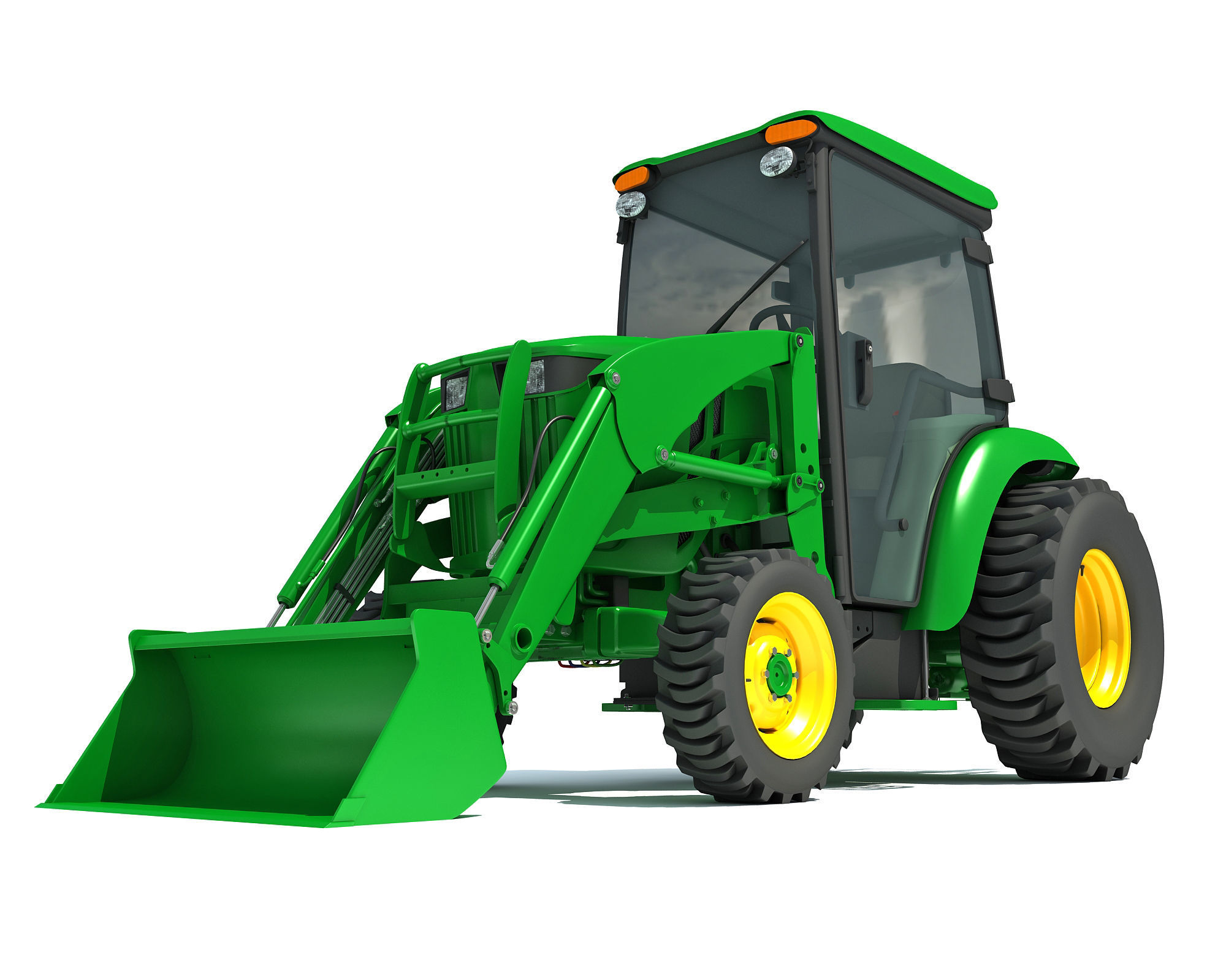 Compact Utility Tractor 3D model_2