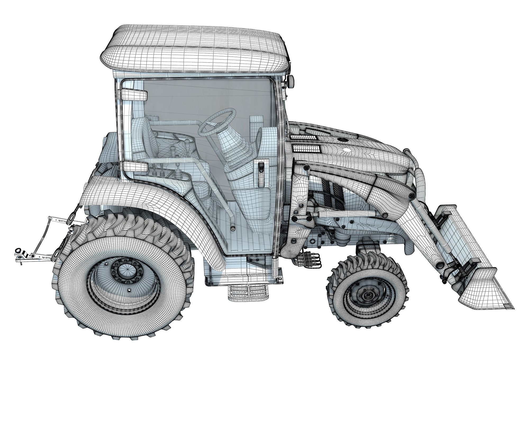Compact Utility Tractor 3D model_17