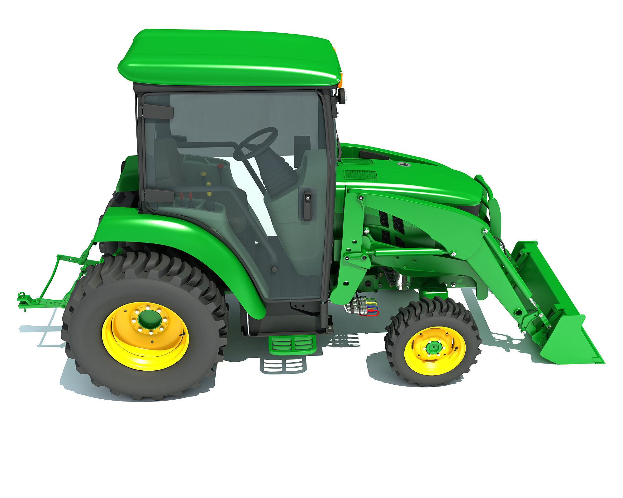 Compact Utility Tractor 3D model_6
