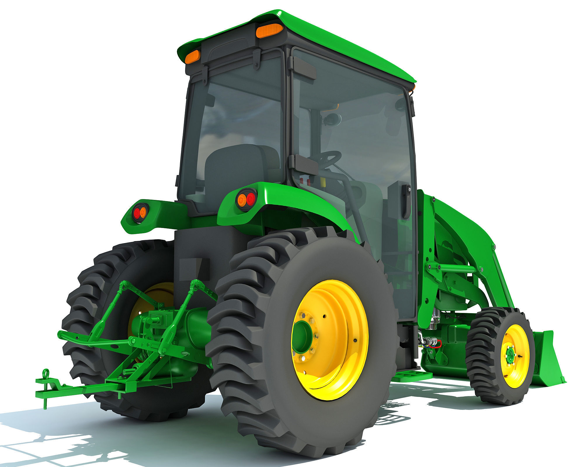 Compact Utility Tractor 3D model_4