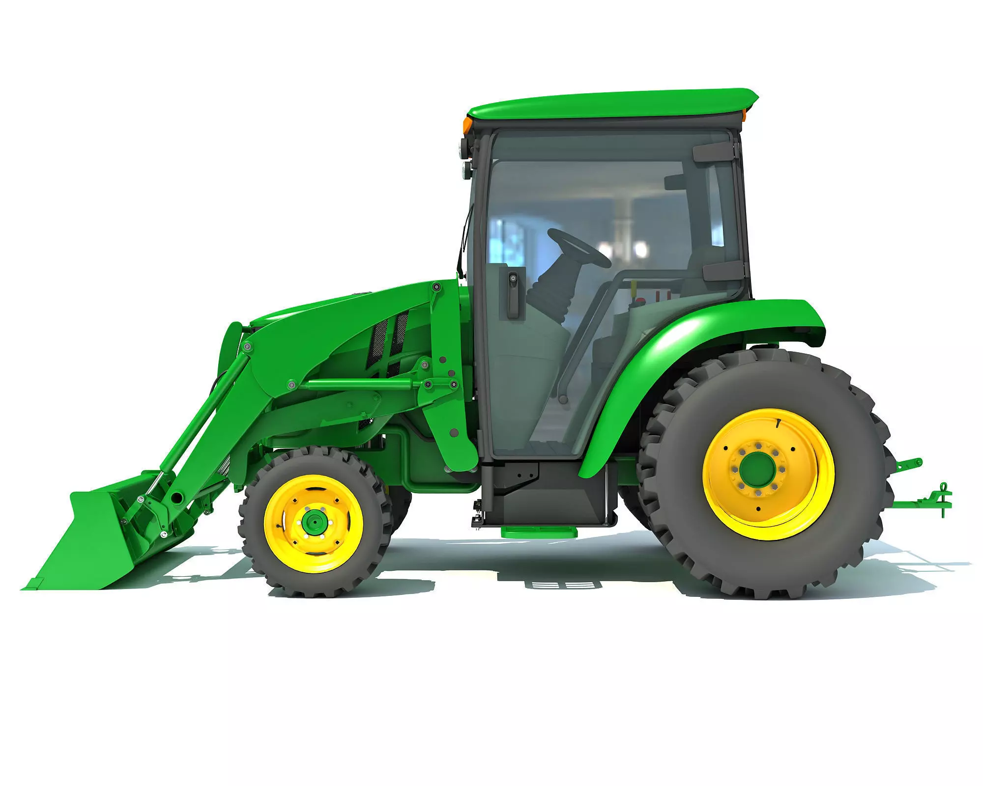 Compact Utility Tractor 3D model_0
