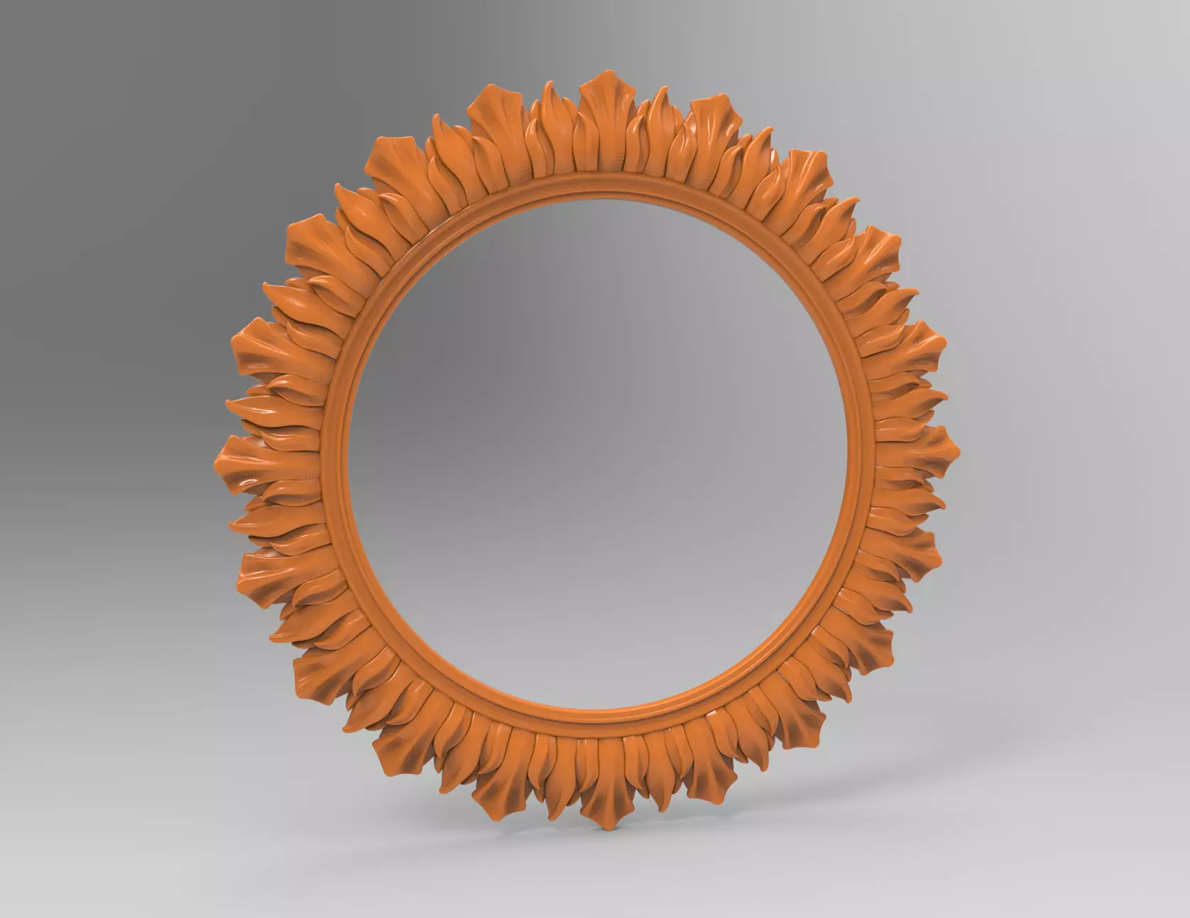 Carved CNC 3D print model of mirror frame 3D print model