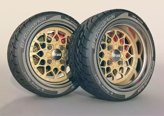 Braid 4RC  wheel set - front and rear