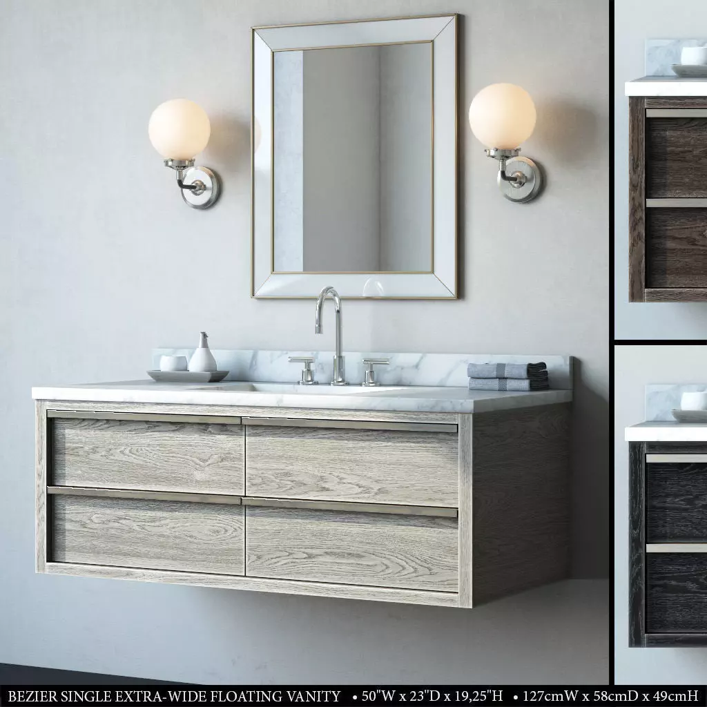 RH BEZIER SINGLE EXTRA-WIDE FLOATING VANITY 3D model_0