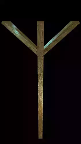 Low-Poly Game Ready Support Post Low-poly 3D model
