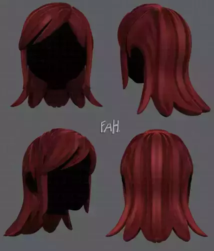 3D Hair style for girl V17
