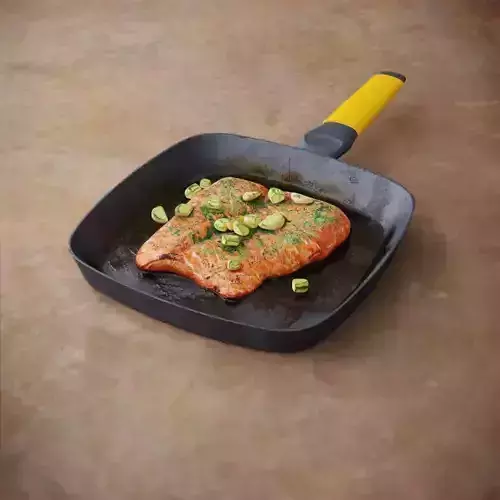 Salmon with Vegetables 3D model