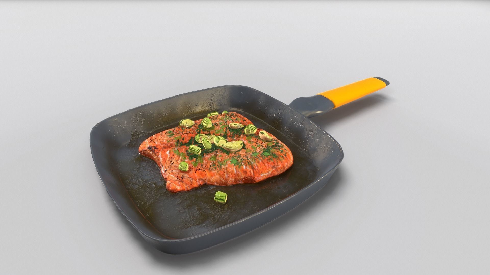 Salmon with Vegetables 3D model_6
