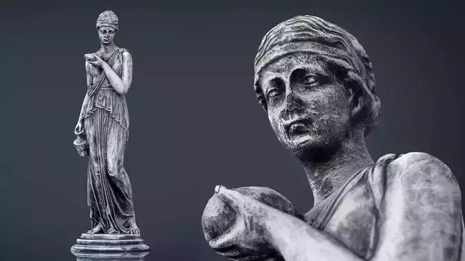 VENUS WITH PITCHER Low-poly 3D model