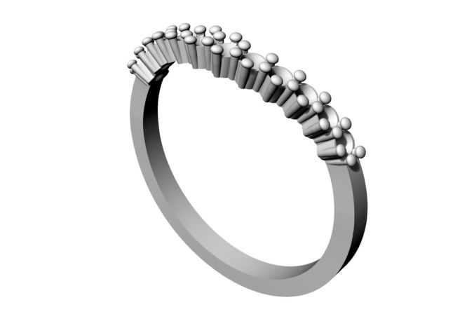 An 34 wedding ring with diamonds 3D print model