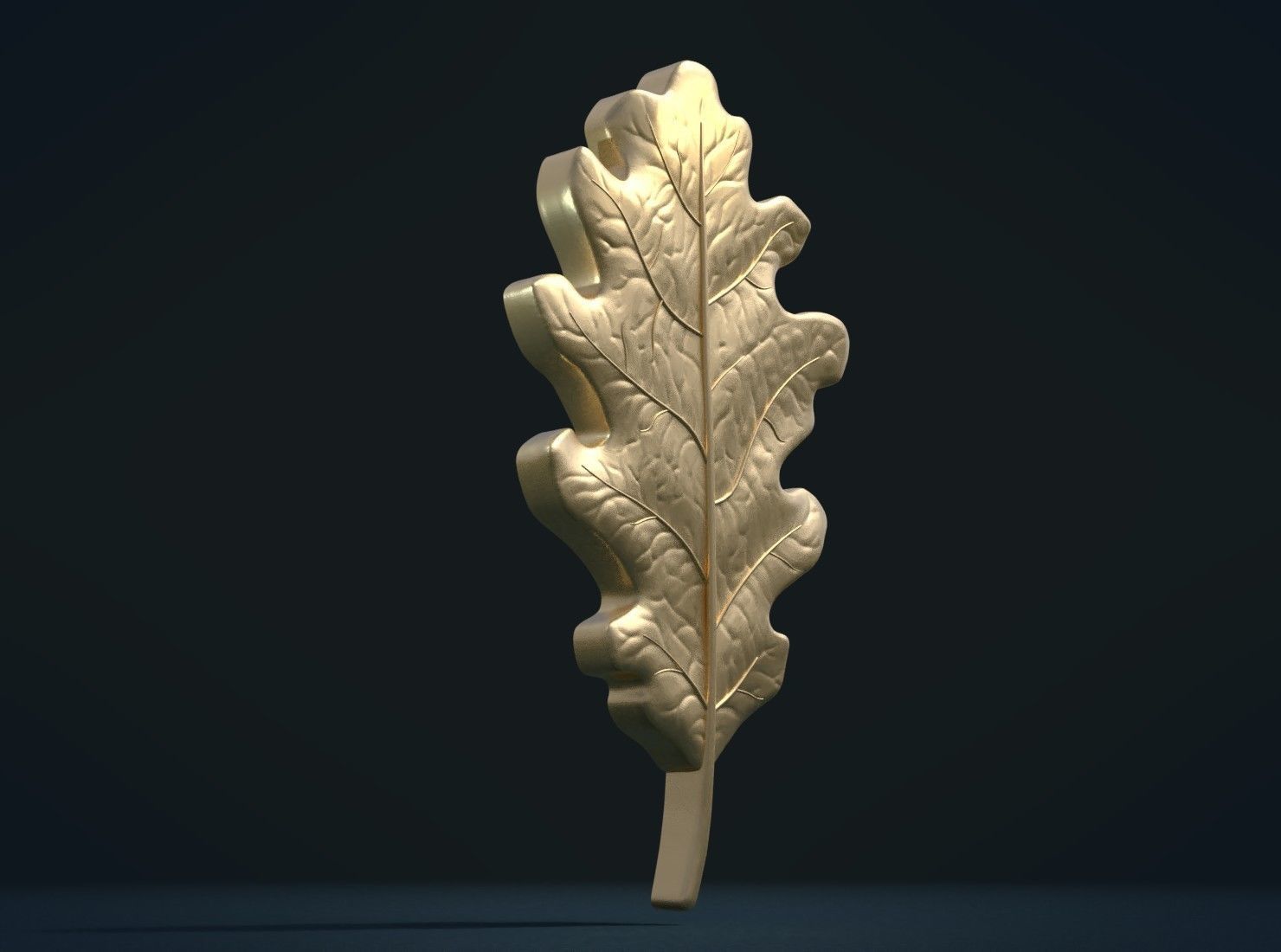 Oak leaf 3D print model_2
