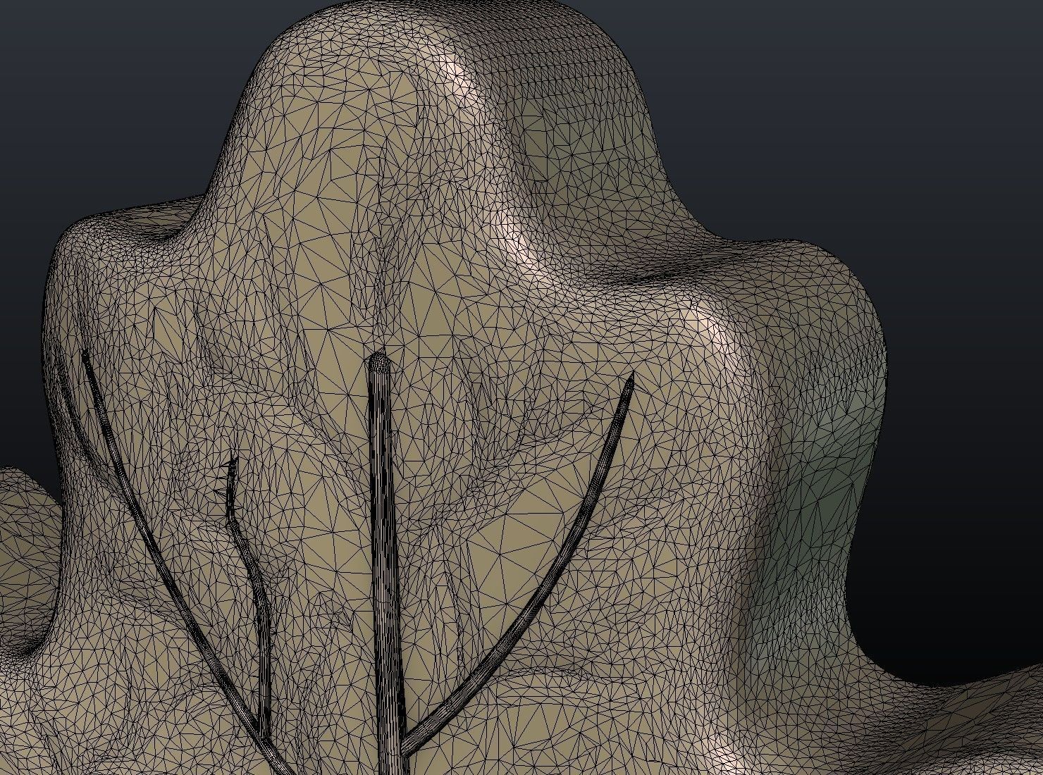 Oak leaf 3D print model_15