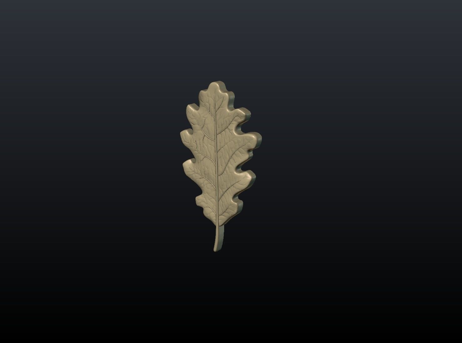 Oak leaf 3D print model_13