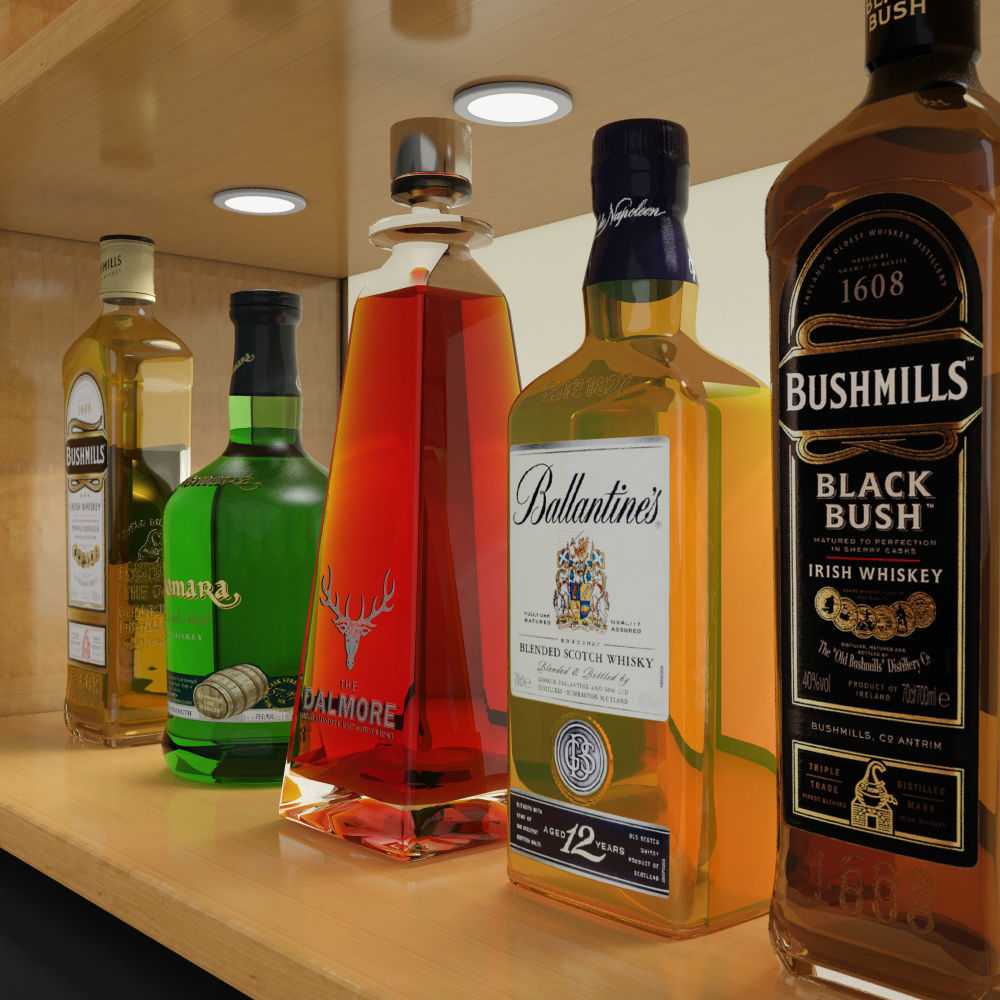 Whiskey Bar Set 3D model_4