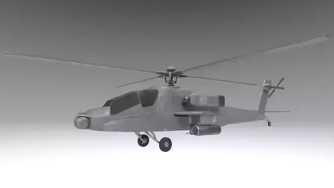 Military AH64 Apache Helicopter