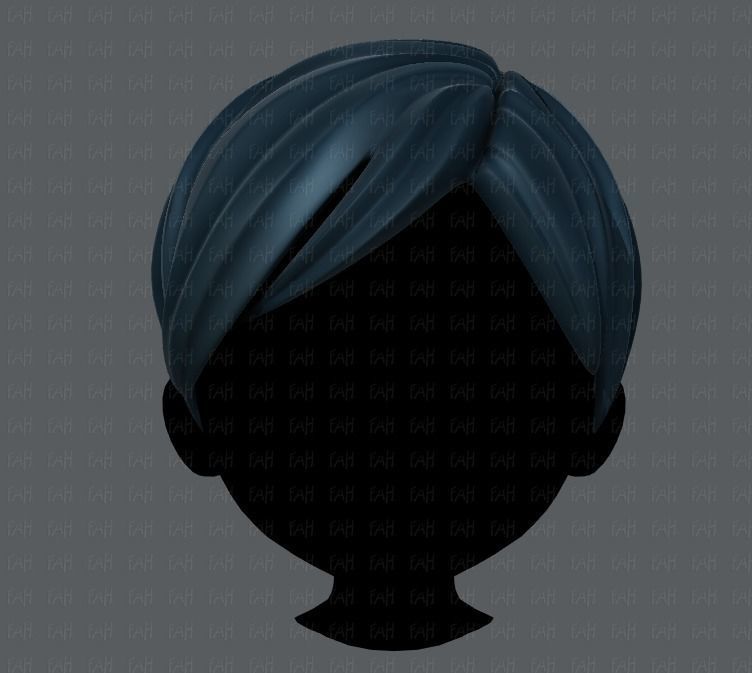 3D Hair style for boy V18 Low-poly 3D model_1